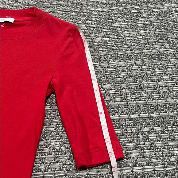 Rosetta Getty | Quarter Sleeve Red Shirt - Picture 7 of 11